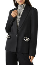 Chain-Link Single-Breasted Blazer